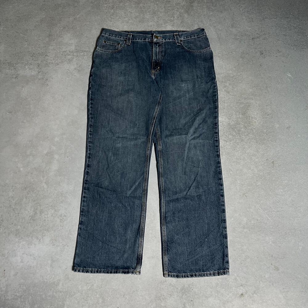 Carhartt Relaxed Fit Men’s Size 38x32 Workwear Jeans Blue Baggy Denim